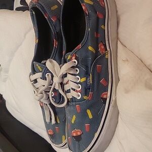 Vans shoes with cute BBQs on it size Women's 10.5 and Mens 9.0